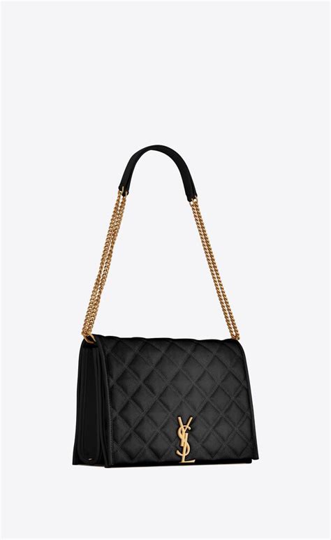 ysl small becky|SAINT LAURENT Lambskin Quilted Small Becky Chain Bag.